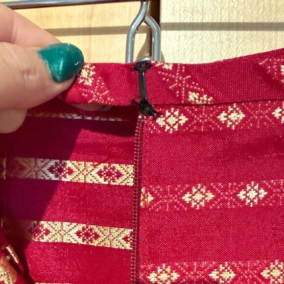 Elegant Red and Gold Custom Made Skirt - Picture 7 of 7